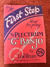 THE FIRST STEP HOW TO PLAY THE PLECTRUM G BANJO EXCELLENT CONDITION BOOK