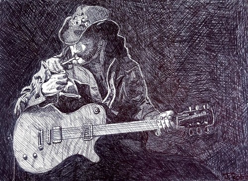 Original pen drawing lemmy - original,