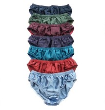 6 Pieces 100% Pure Silk Men's Underwear Bikini Briefs Size L XL XXL 3XL 4XL