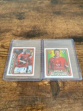 Merlin’s Manchester United Paul Scholes + Wayne Rooney cards signed autograph
