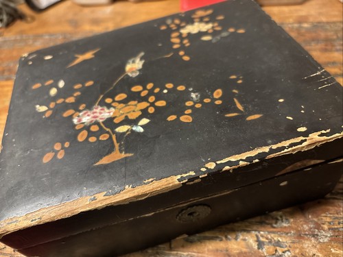 Antique japanese lacquer box - japanese,