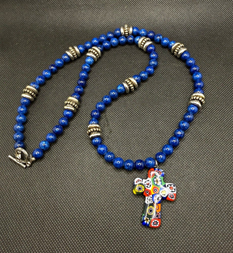 Vintage millefiori glass bead - millefiori,