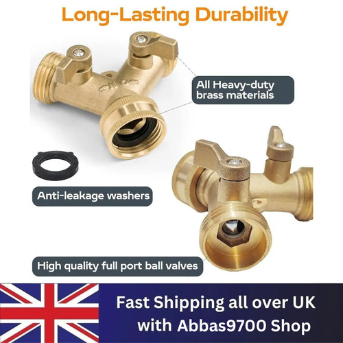 Solid brass double two - 3/4",