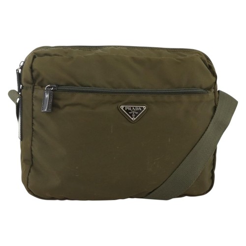 Prada shoulder bag nylon - nylon, khaki