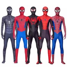 Kids SpiderMan Boy Miles Morales Tobey Maguire Outfits Jumpsuit Cosplay CostumeR