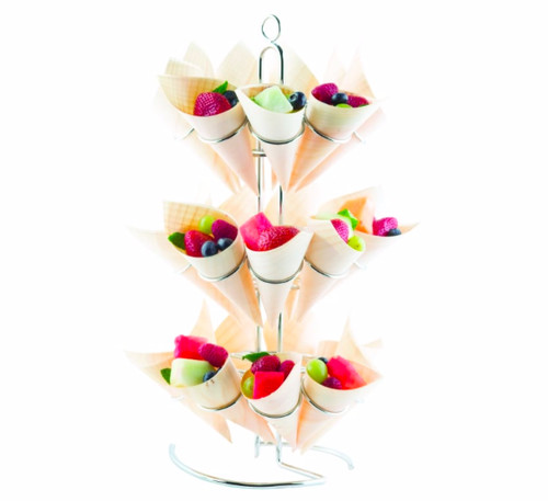 Chrome disposable cone stand - chrome,