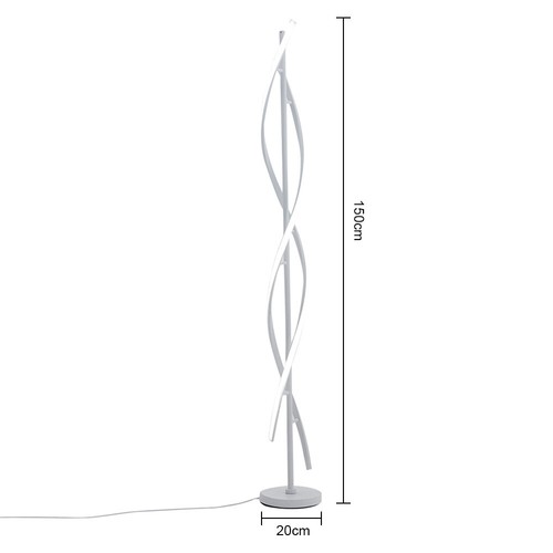 Square spiral led floor lamp - floor,