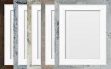A1 A2 A3 A4 Rustic Photo Frame Picture Poster Frames Without & With White Mount