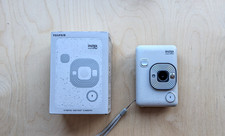 instax hybrid Instant Camera and Printer, Bluetooth, Stone White - Box Included