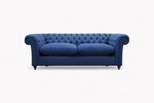 Cromwell Grand 4 Seater Sofa, Easy Clean Cotton Navy