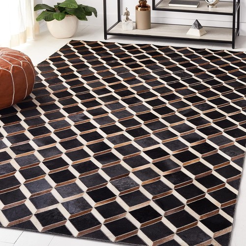 Area rug natural cowhide hair - area,