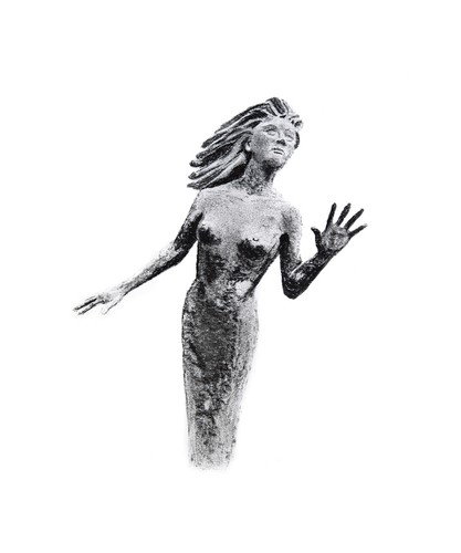 Mermaid statue wall art - statue,