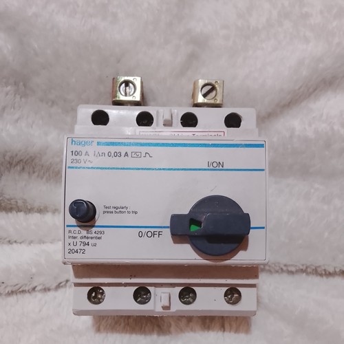 Hager 100 amp 100ma four - 100,