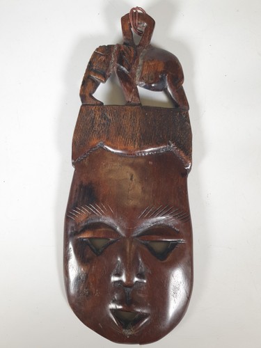 Vintage african tribal mask - african,