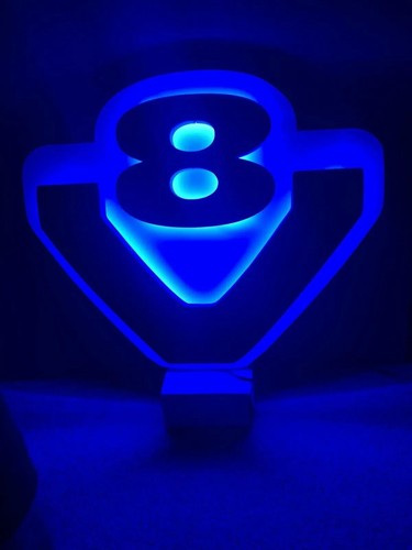 Scania blue led mirror - scania, 3d