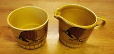 Royal Worcester Palissy 'Taurus' Design Sugar Bowl and Milk Jug Vintage 1960s