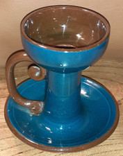 LARGE BARTON POTTERY TORQUAY WARE CANDLESTICK CHAMBERSTICK