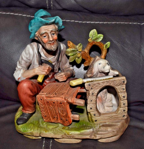 Old man carpenter - carpenter, dog