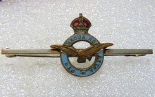 WW2 Period Royal Air Force / RAF Enamel Sweetheart Brooch / Bar Badge