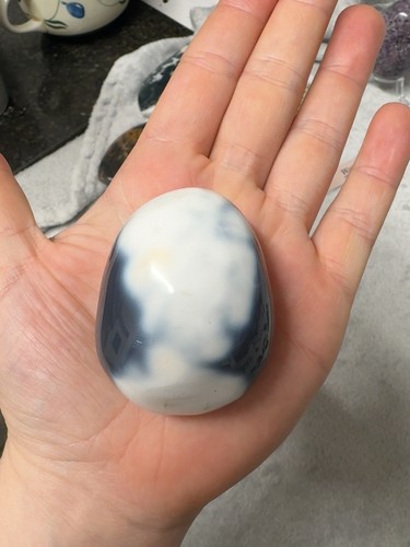 Orca agate crystal large - orca,