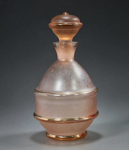Art deco frosted pink glass - deco,