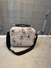 RADLEY Hard Shell Cabin Vanity Luggage Overnight Case Linear Flower Print