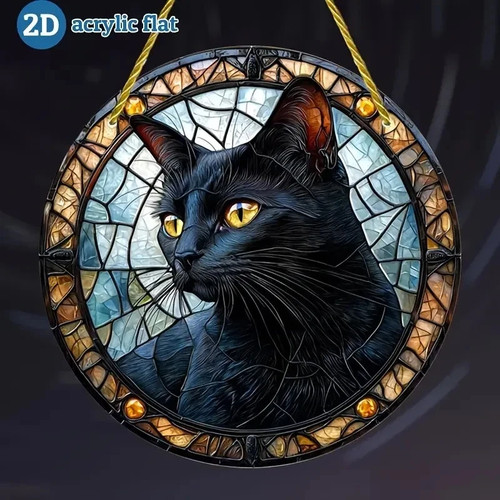 Black cat with golden - with, eyes