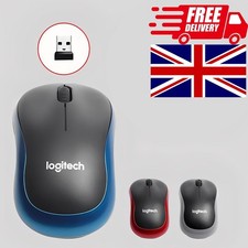 Logitech M185 Wireless Optical Mouse + USB Receiver Fit Compact PC Laptop Mouse