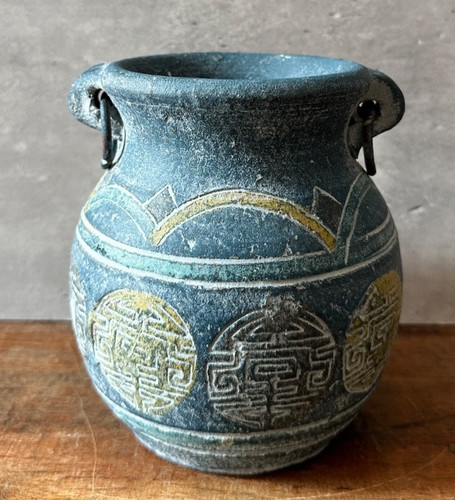 Vintage art pottery vase - vintage,
