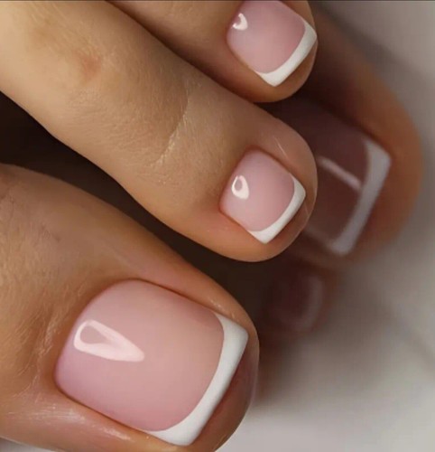 24pk false toe nails - 24pk, french