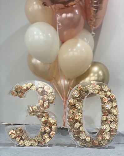 Acrylic fillable numbers - 2x,