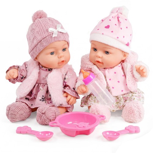 Twin baby dolls girls pink - girls,