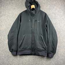 Nike Jacket Mens Large Hooded Puffer Insulated Coat Black