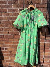 Hell Bunny green floral dress