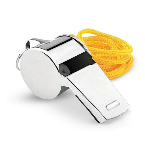 New metal referee whistle - metal,
