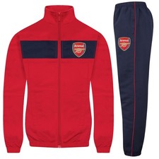 Arsenal FC Boys Tracksuit Jacket & Pants Set Kids OFFICIAL Football Gift