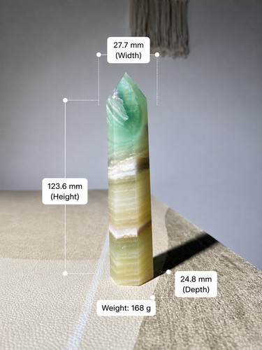 Green fluorite crystal - 4.86”,