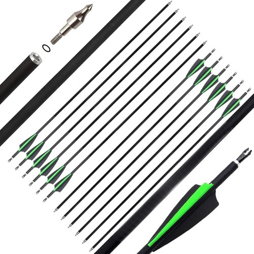 12pcs inch carbon arrow - 12pcs,