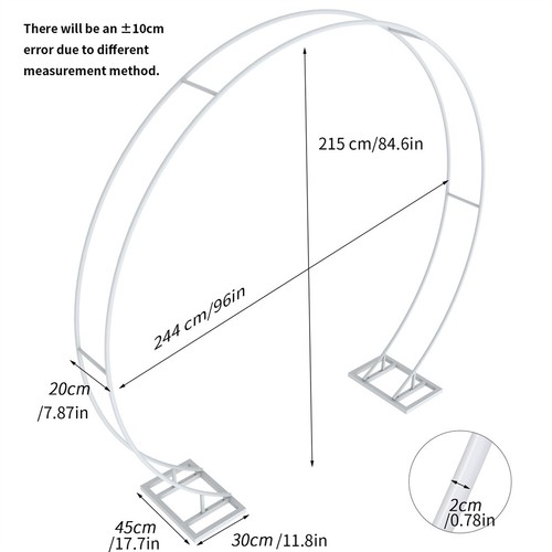 2m round metal - round,