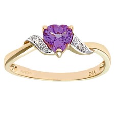 9ct Yellow Gold Amethyst And