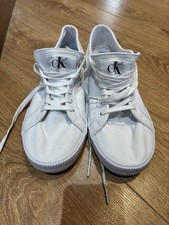 Calvin Klein Men's White Size 9 Trainers (insole Covers Loose)