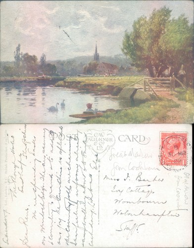 Pastoral river scene with
