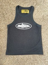 Corteiz Guerillaz Black Graphic Print Tank Top - Size S