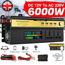 6000W Car Power Inverter Converter DC 12V to AC 240V 4 USB Modified Sine Wave