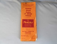 Vintage 1953 Perkins Diesel Engine P Series Instruction Chart - guide manual