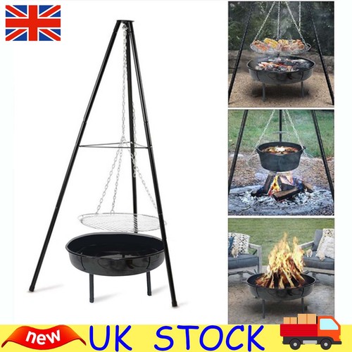 Tripod fire pit bbq bowl - tripod, round