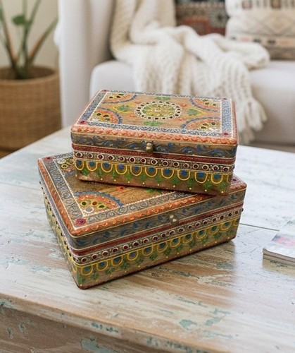 Two jewellery boxes - jewellery, indian