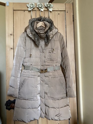 Gold padded ladies coat - gold,