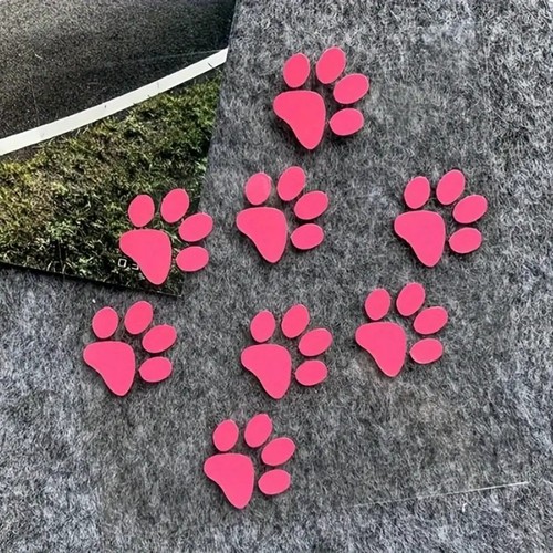 Pink paw prints vinyl - pink,