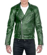 Men’s Shinny Green Leather